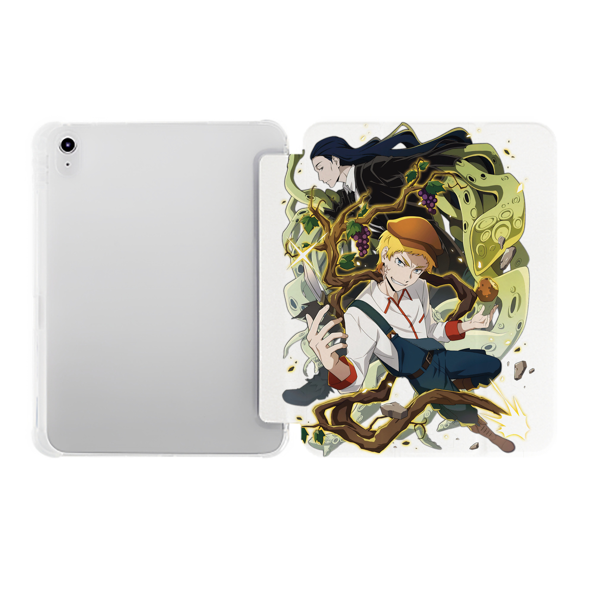 （画像用） 文豪ストレイドッグス Bungo Stray Dogs IPad ケース ペン収納付き 三つ折りスタンド PUレザー×シリコン 対応機種9.5/10.5/10.9インチ